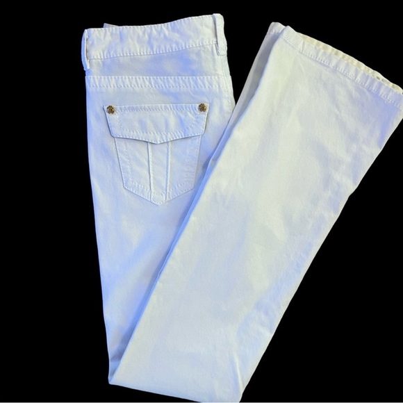 VINTAGE Roberto Cavalli couture jeans Wide legged Boot cut Gorgeous gold accents - Picture 15 of 16